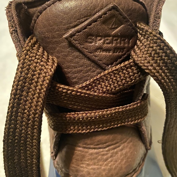 Sperry Saltwater 2-Eye Leather Brown/Navy 8.5 M (B) - Picture 6 of 12